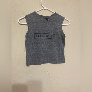 Brandy Melville Gray crop Tank Top size OSFM